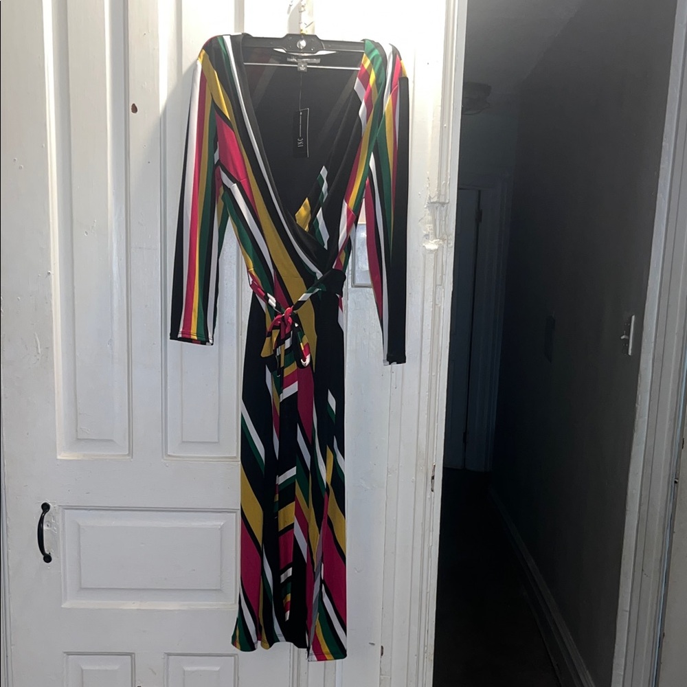 INC International Concepts Colorful Geometric Maxi Dress